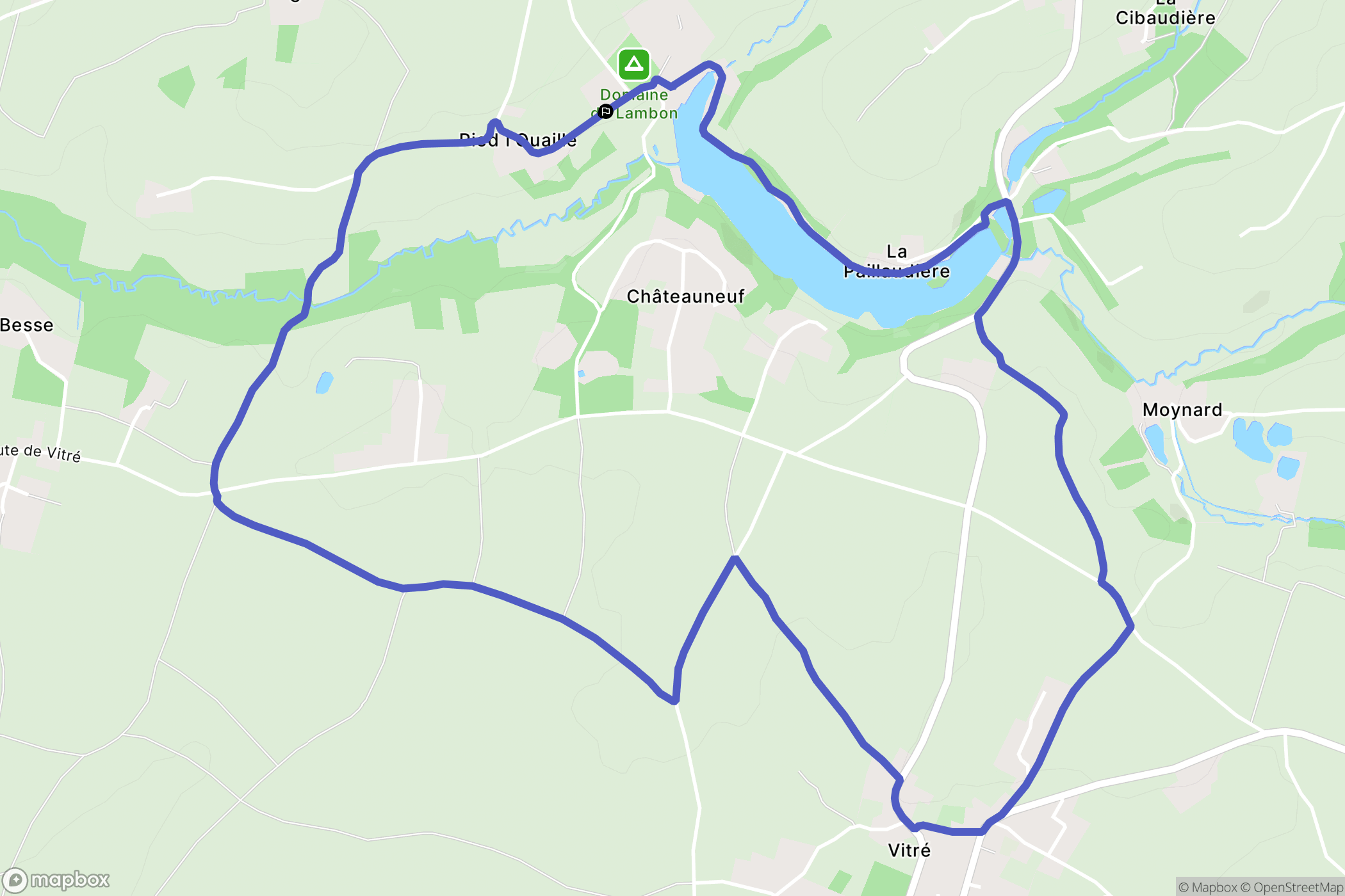 Prailles-La Couarde : carte du parcours de randonnée - France