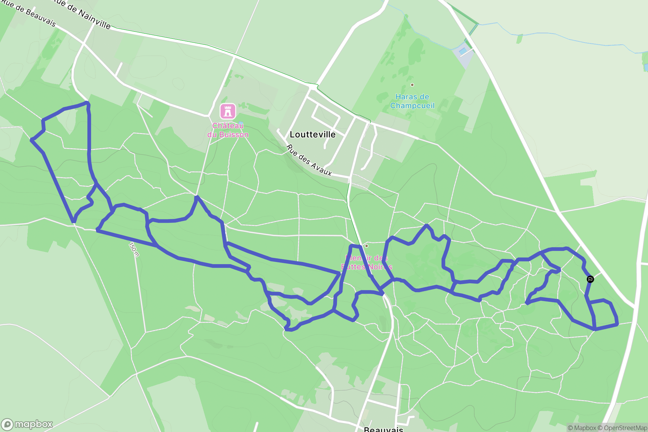Champcueil : carte du parcours de randonnée - France