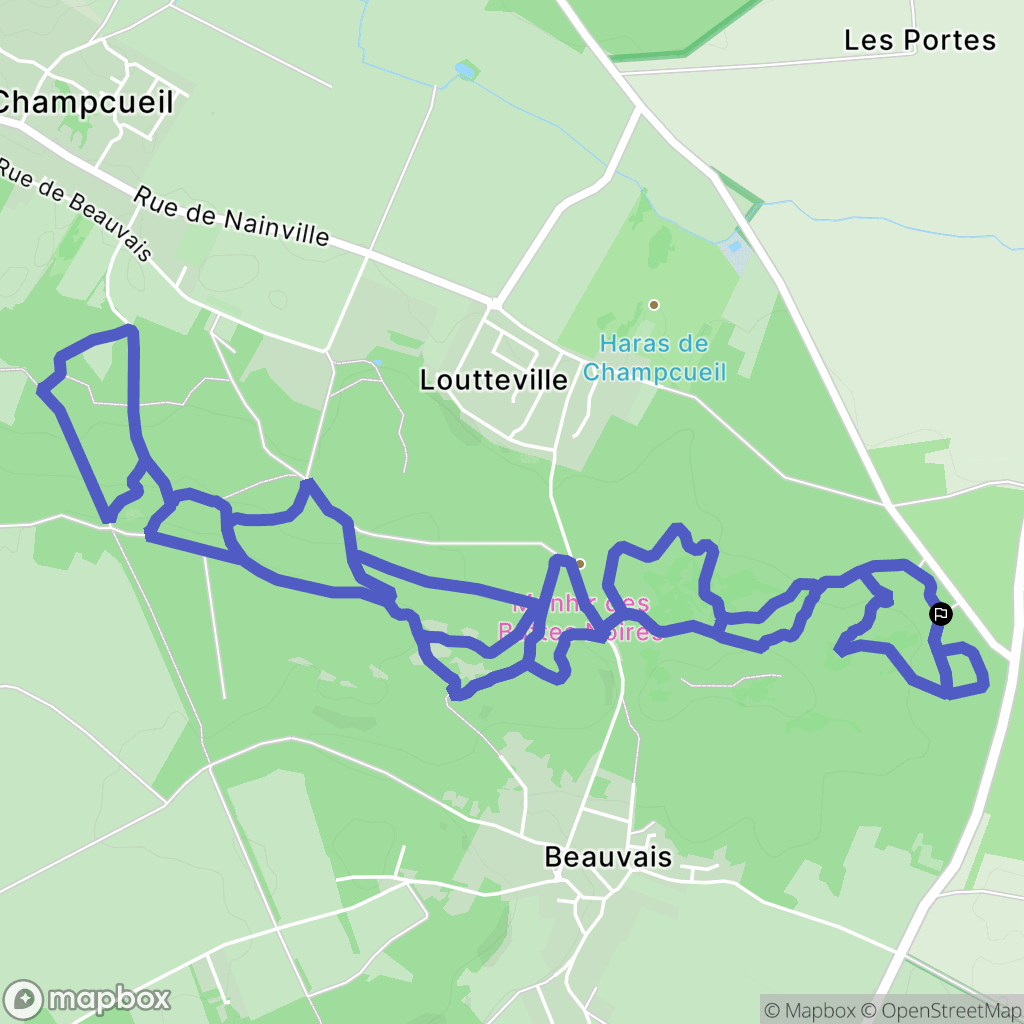 Champcueil : carte du parcours de randonnée - France
