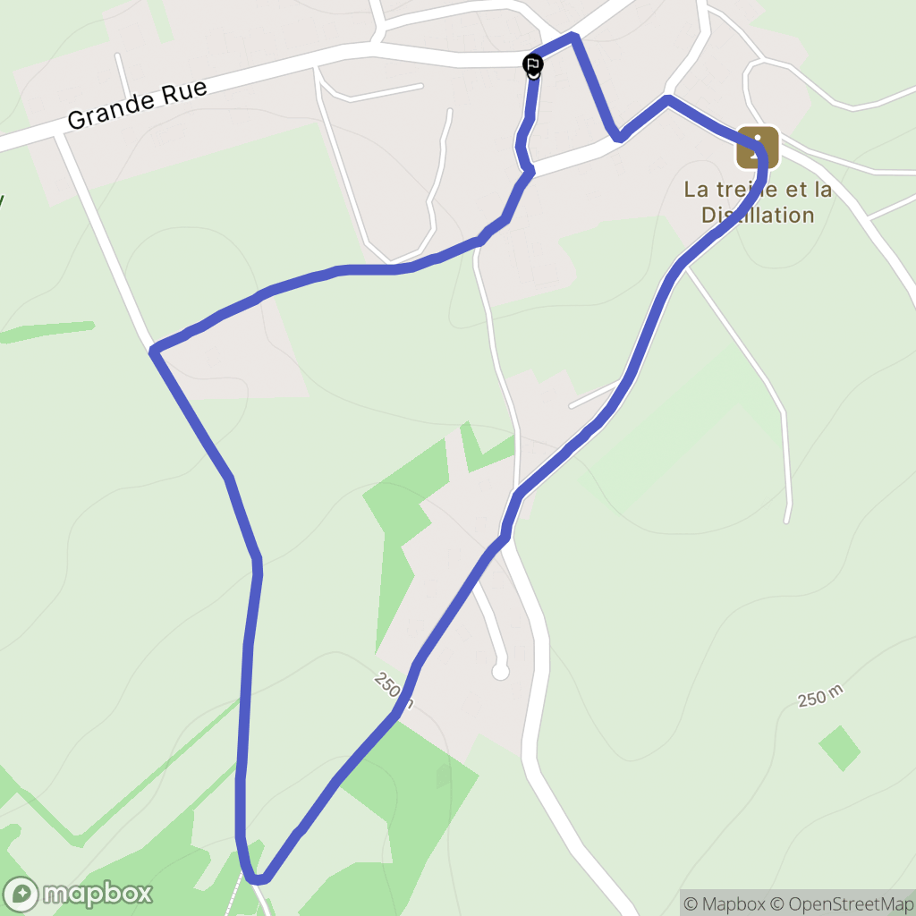 Pagney : carte du parcours de randonnée - France