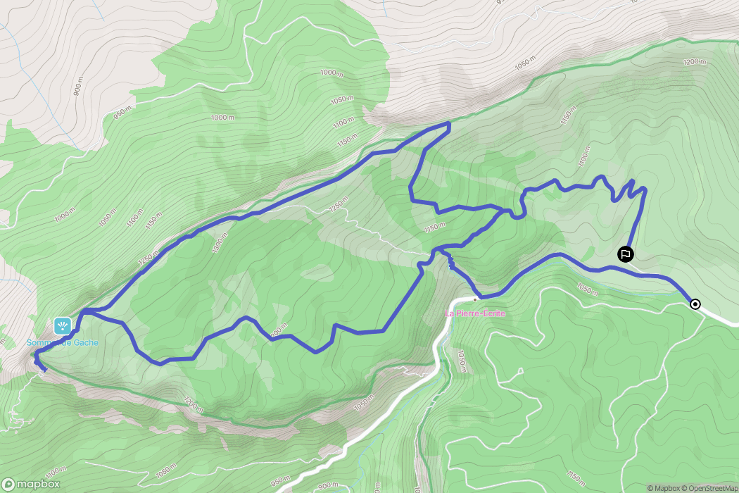 Saint-Geniez : carte du parcours de randonnée - France