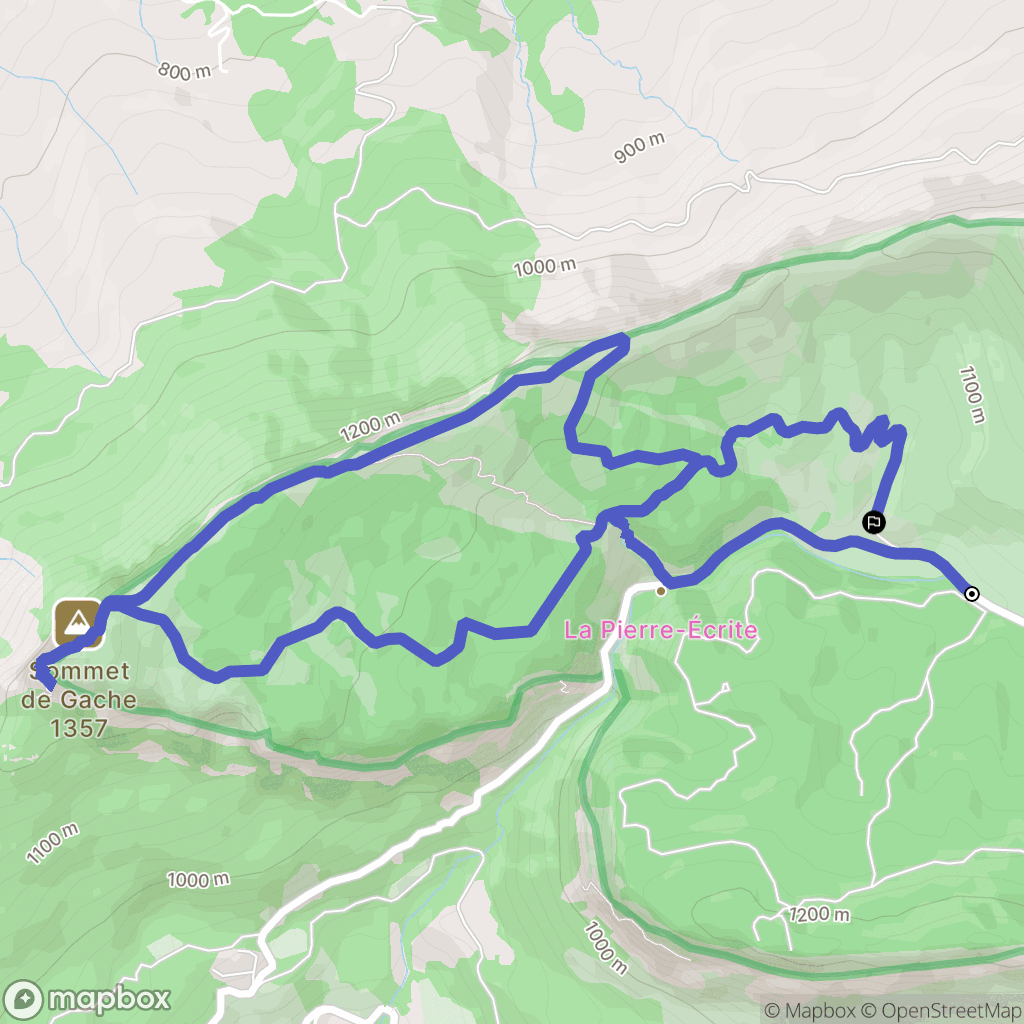 Saint-Geniez : carte du parcours de randonnée - France
