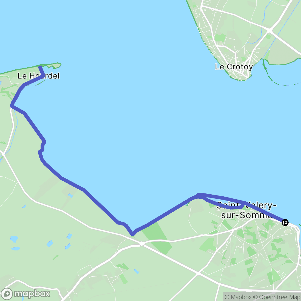 Saint-Valery-sur-Somme : carte du parcours de randonnée - France