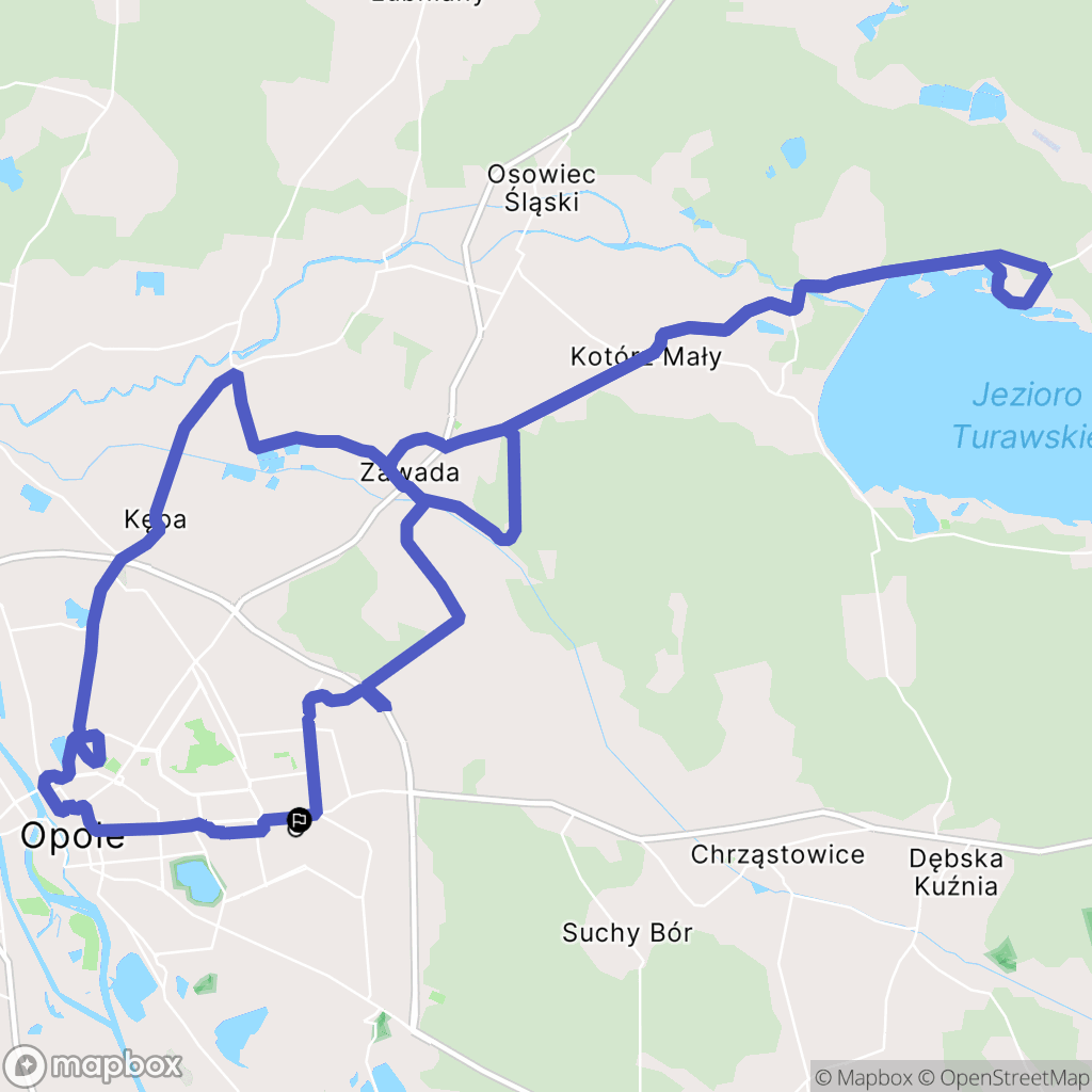Opole: mapa trasy - Poland