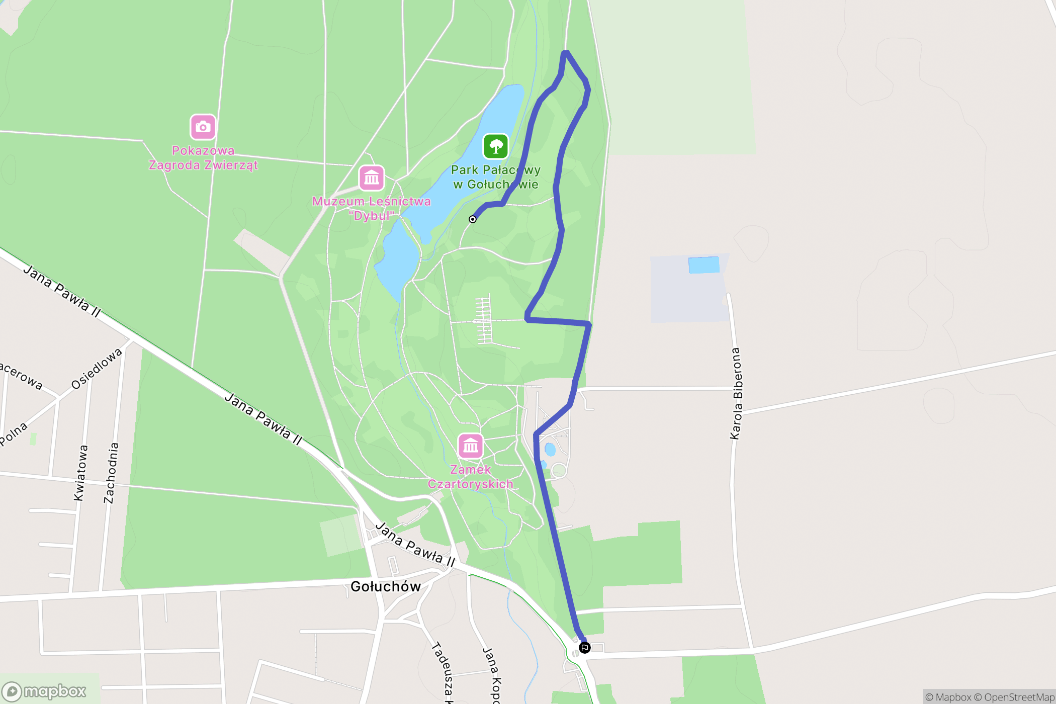 Tursko: mapa trasy - Poland