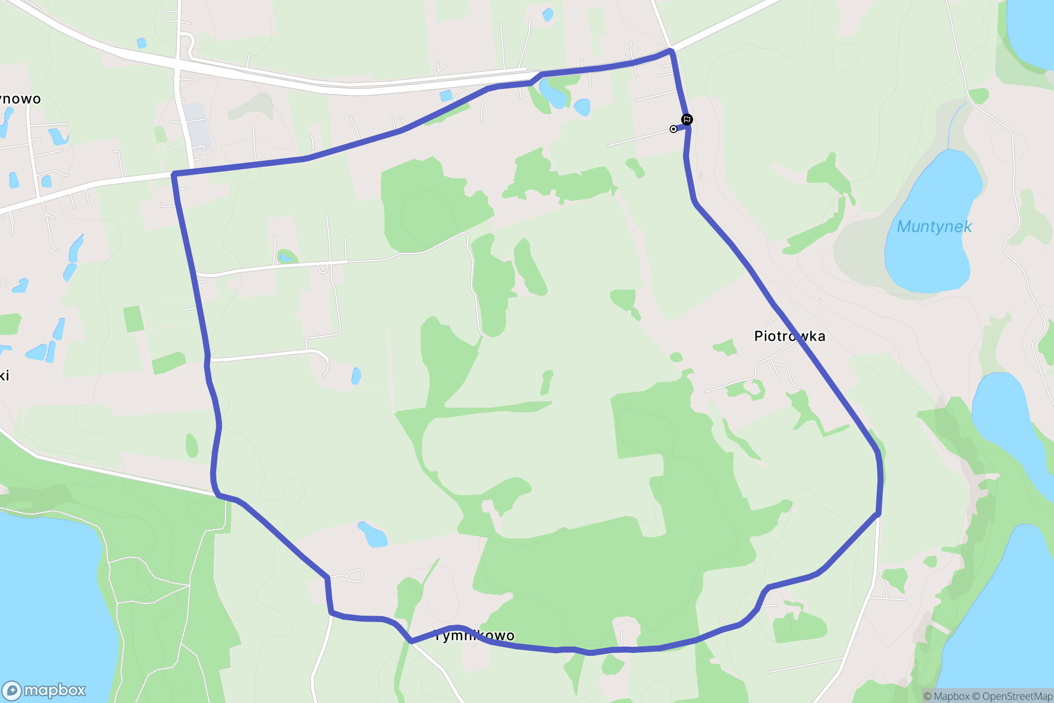 Powiat: mapa trasy - Poland