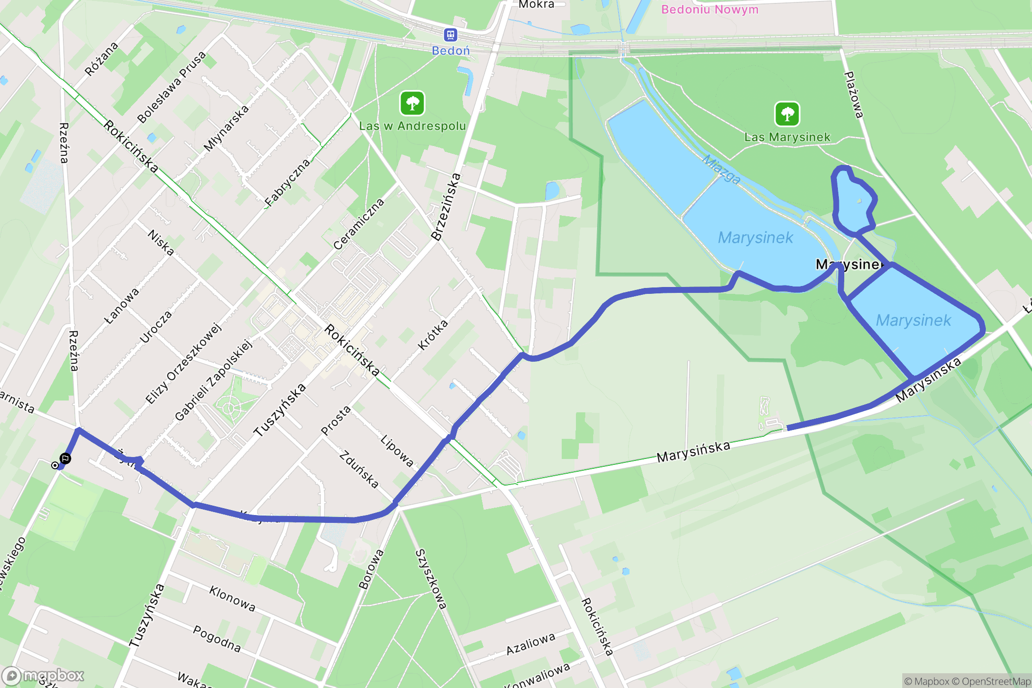 Łódź: mapa trasy - Poland