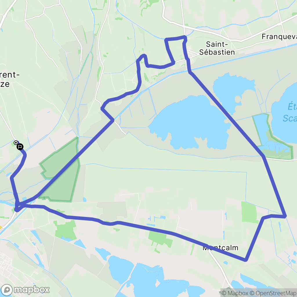 Saint-Laurent-d'Aigouze : carte du parcours de randonnée - France