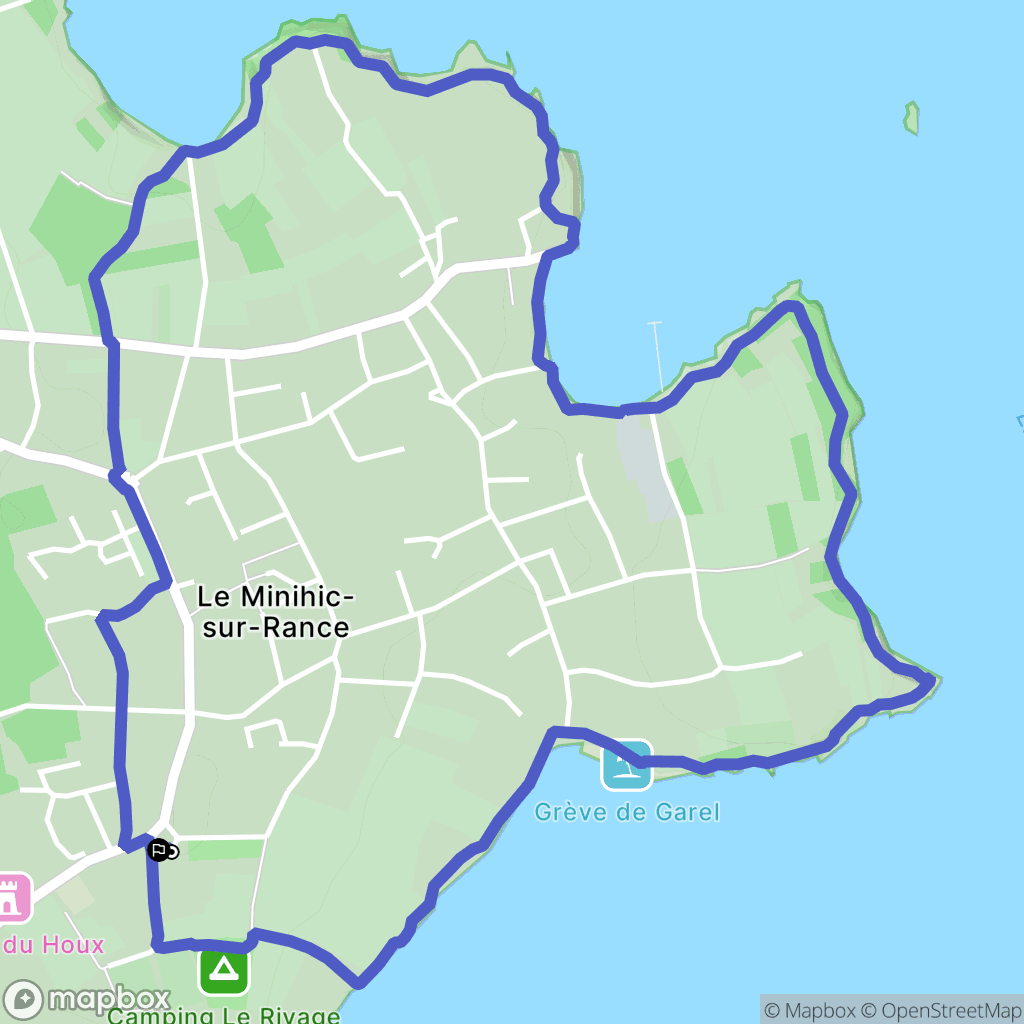 Le Minihic-sur-Rance : carte du parcours de randonnée - France