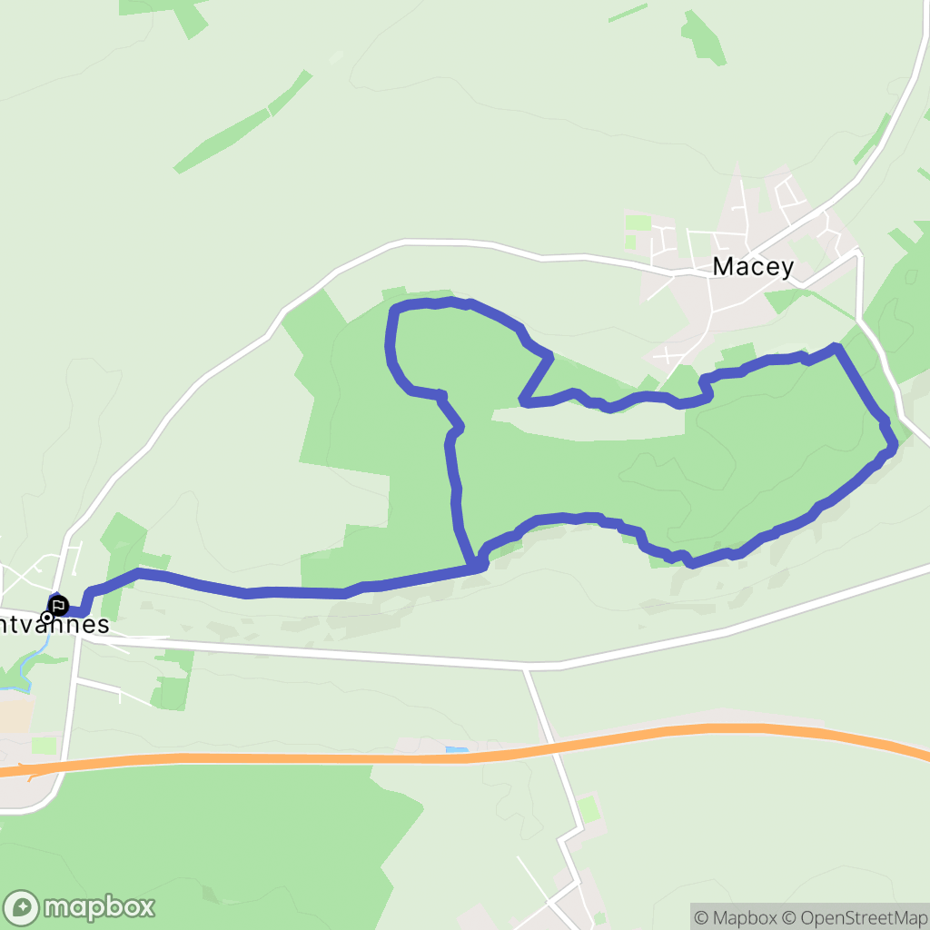 Fontvannes : carte du parcours de randonnée - France