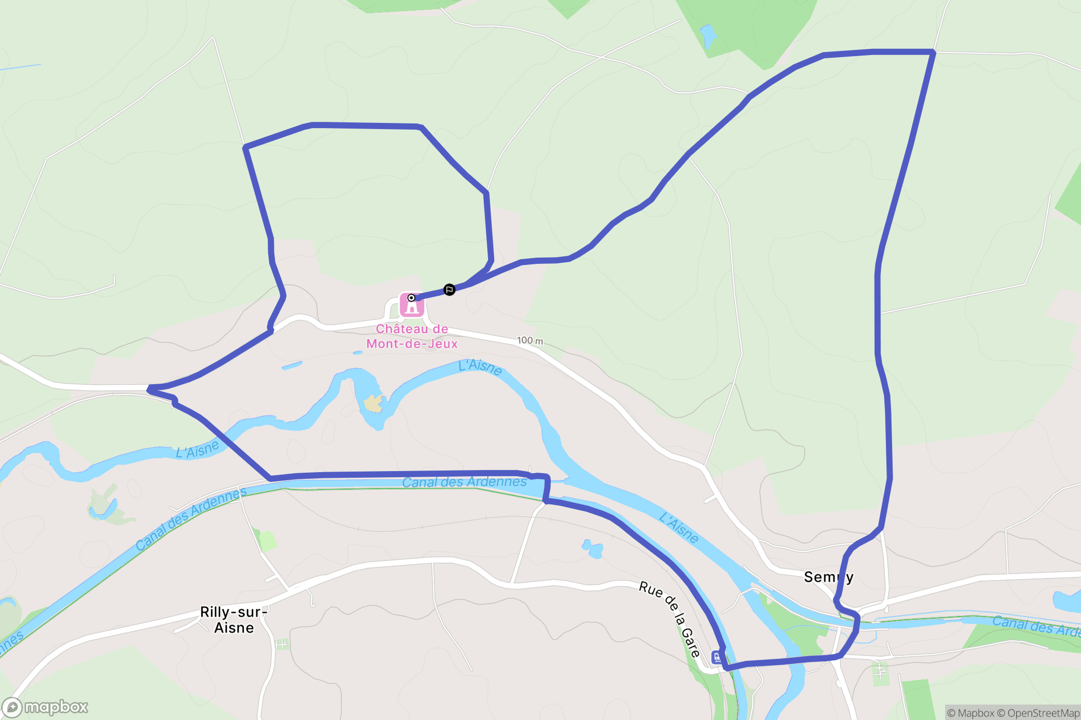 Saint-Lambert-et-Mont-de-Jeux : carte du parcours de randonnée - France