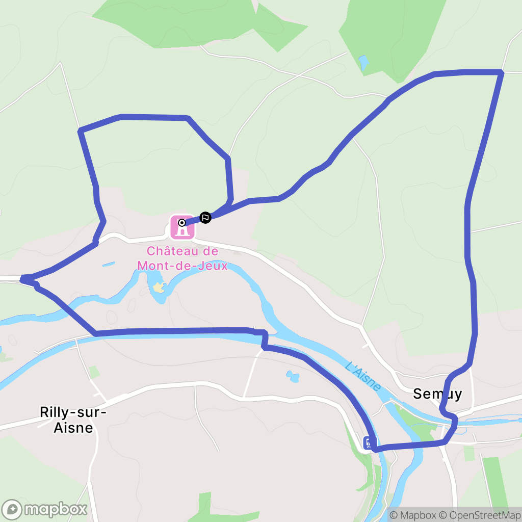 Saint-Lambert-et-Mont-de-Jeux : carte du parcours de randonnée - France