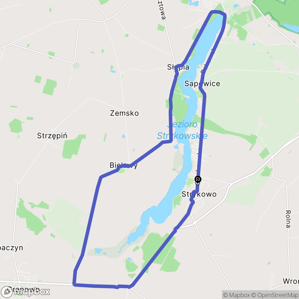 Strykowo: mapa trasy - Poland