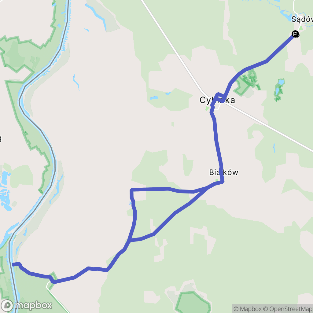 Sądów: mapa trasy - Poland