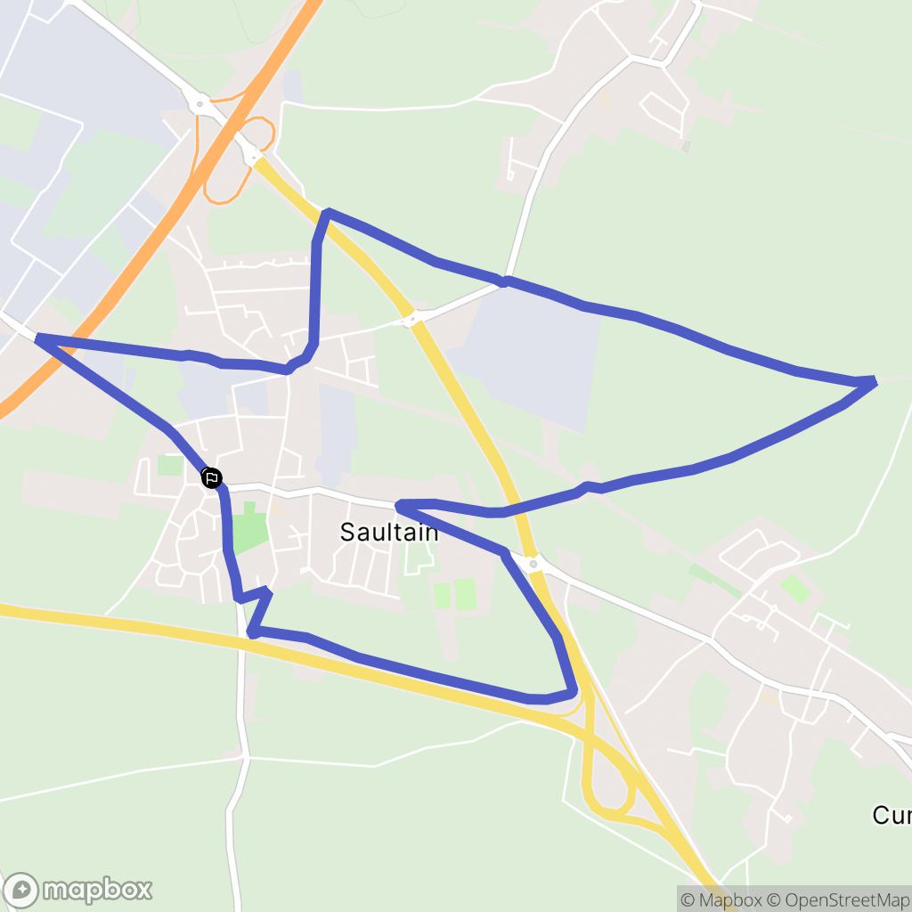 Saultain : carte du parcours de randonnée - France