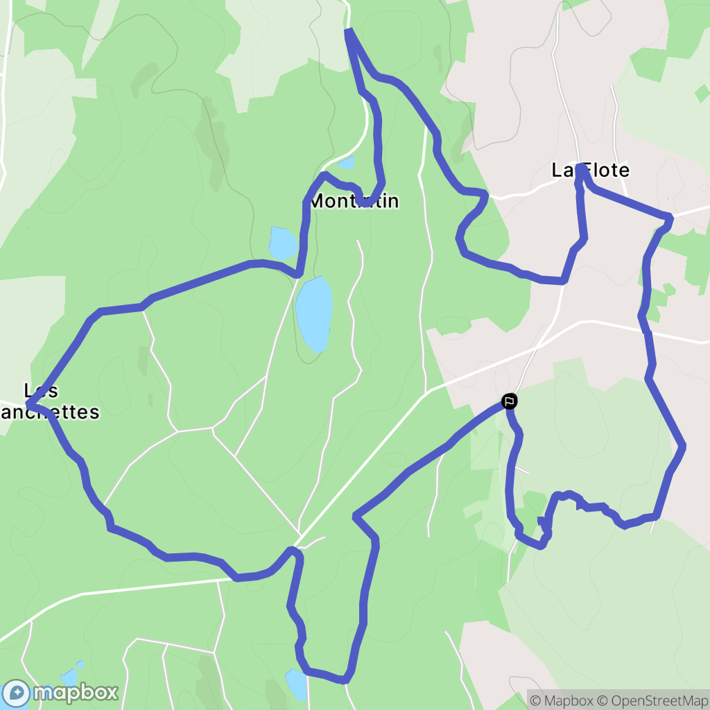 Château-Chervix : carte du parcours de randonnée - France