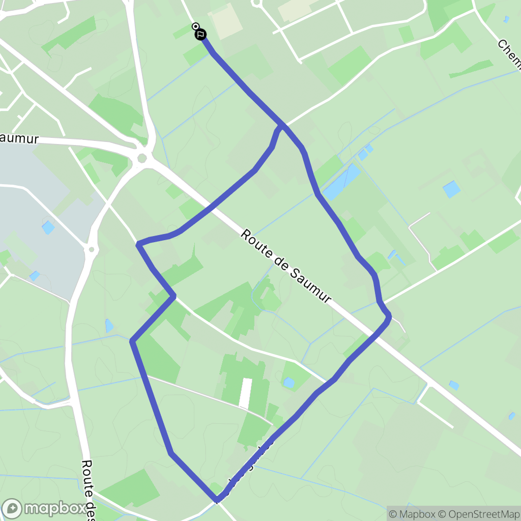 Beaufort-en-Vallée : carte du parcours de randonnée - France