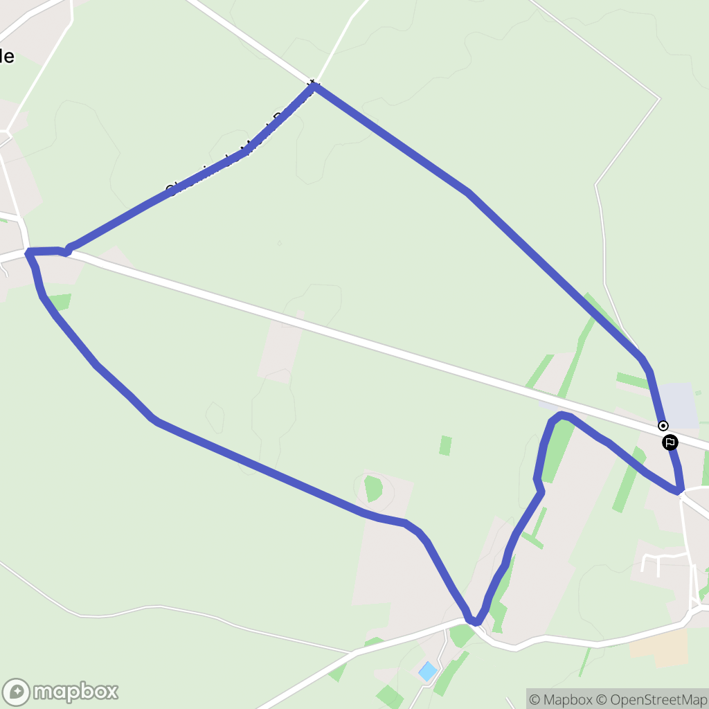 Bernaville : carte du parcours de randonnée - France
