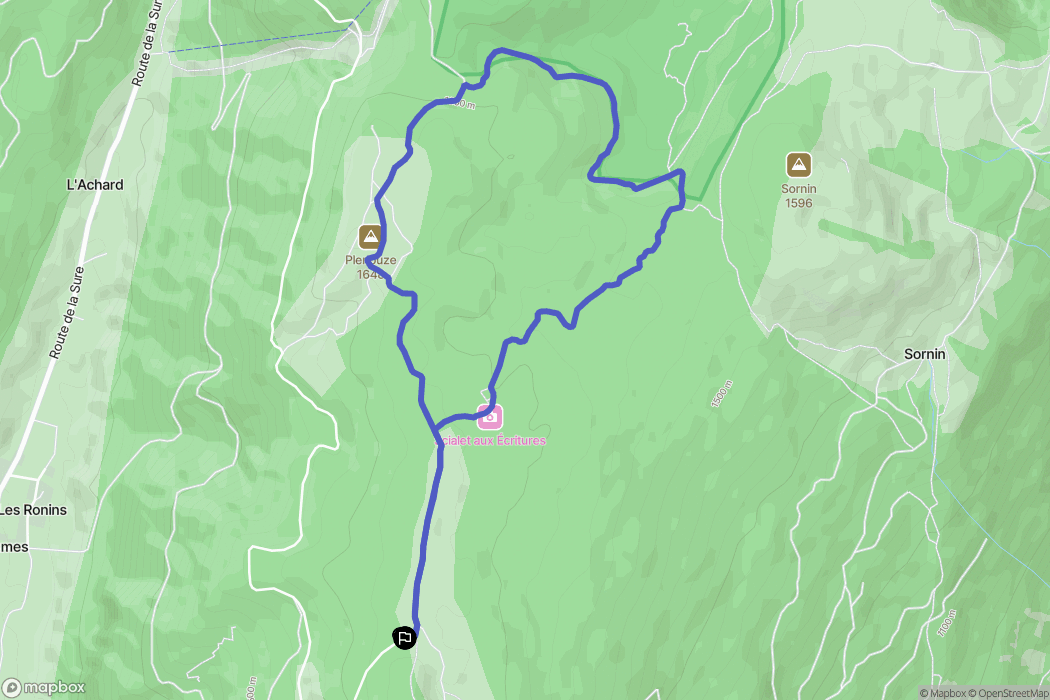 Engins : carte du parcours de randonnée - France