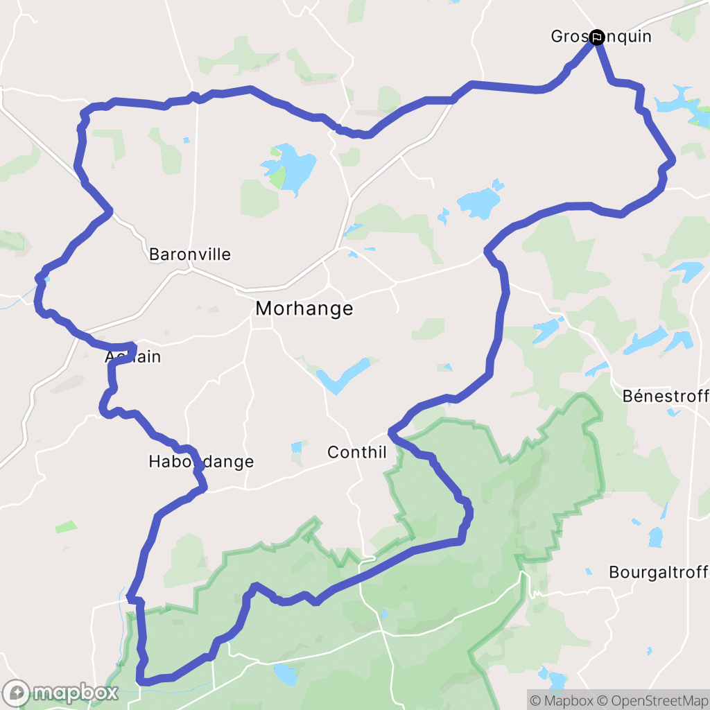 Grostenquin : carte du parcours de randonnée - France
