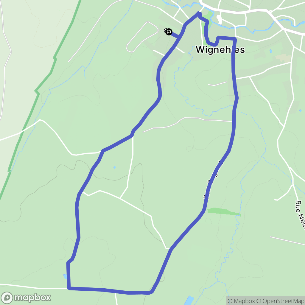 Wignehies : carte du parcours de randonnée - France