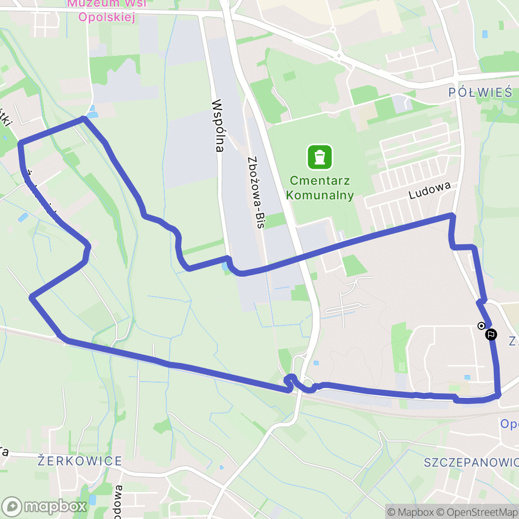 Opole: mapa trasy - Poland