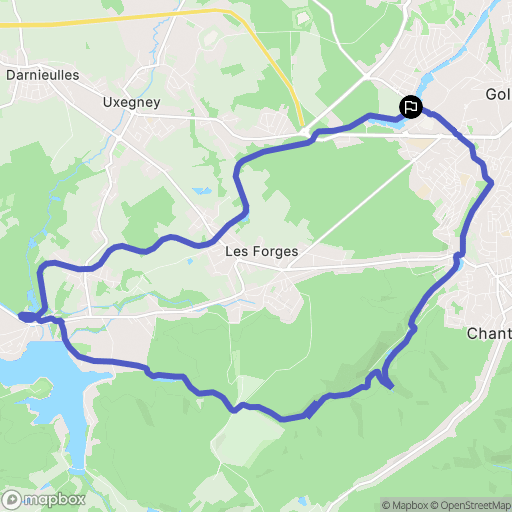 Golbey : carte du parcours de randonnée - France