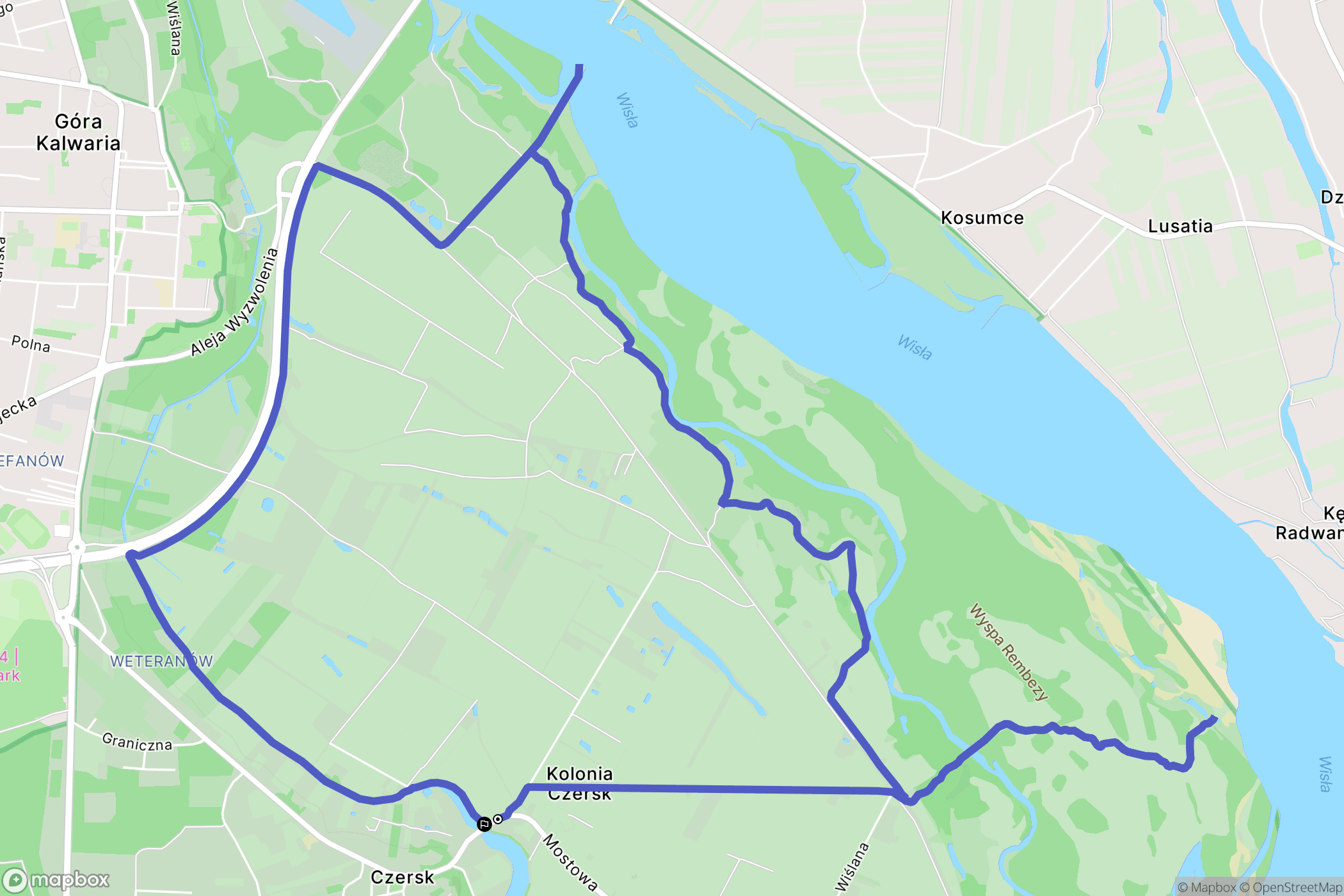 Czersk: mapa trasy - Poland
