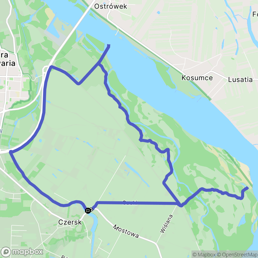 Czersk: mapa trasy - Poland