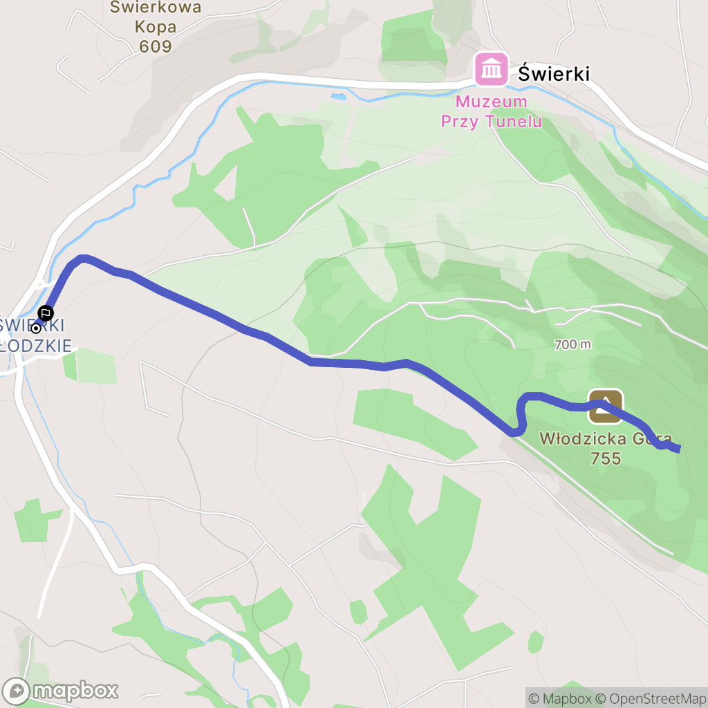 Świerki: mapa trasy - Poland