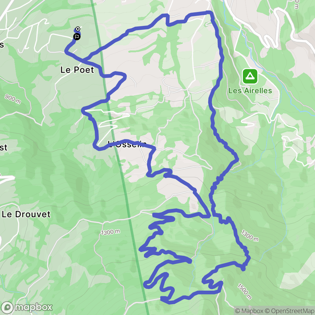 Crots : carte du parcours de randonnée - France