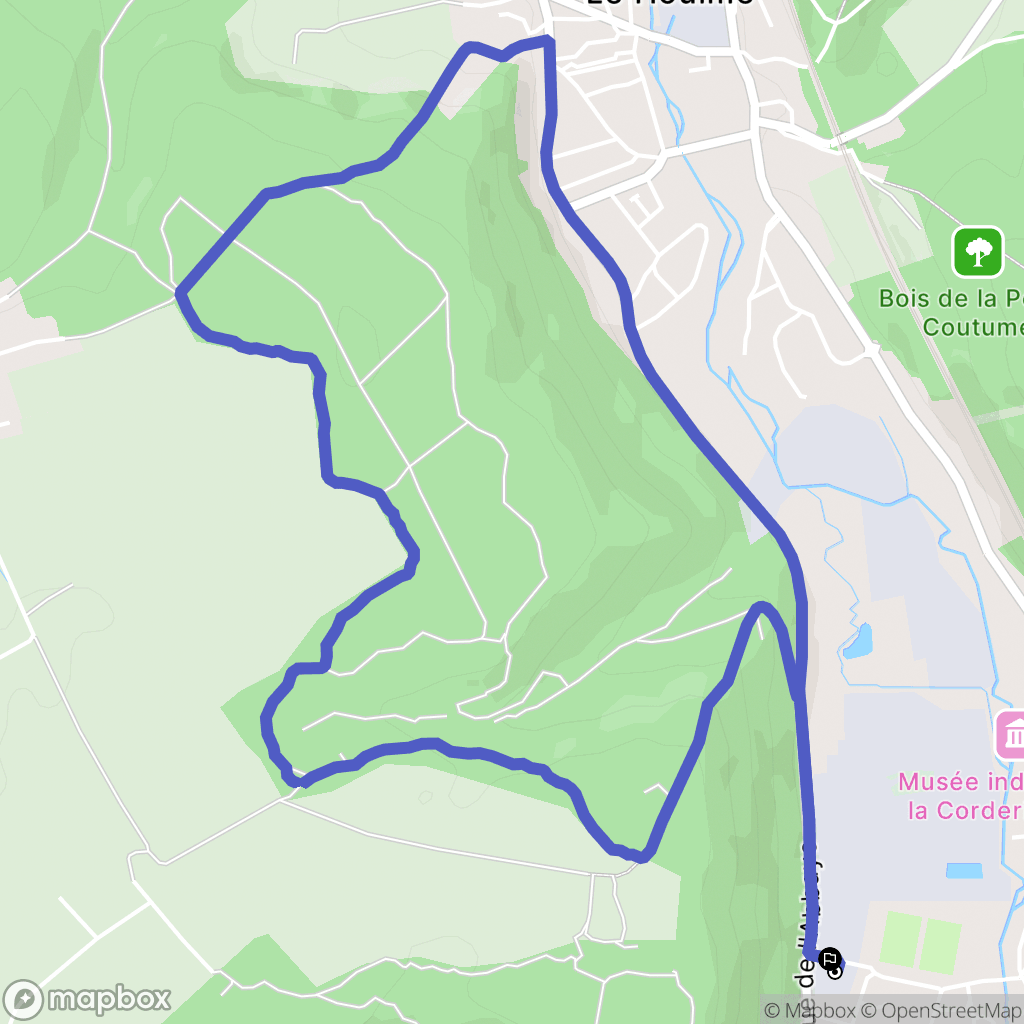Notre-Dame-de-Bondeville : carte du parcours de randonnée - France