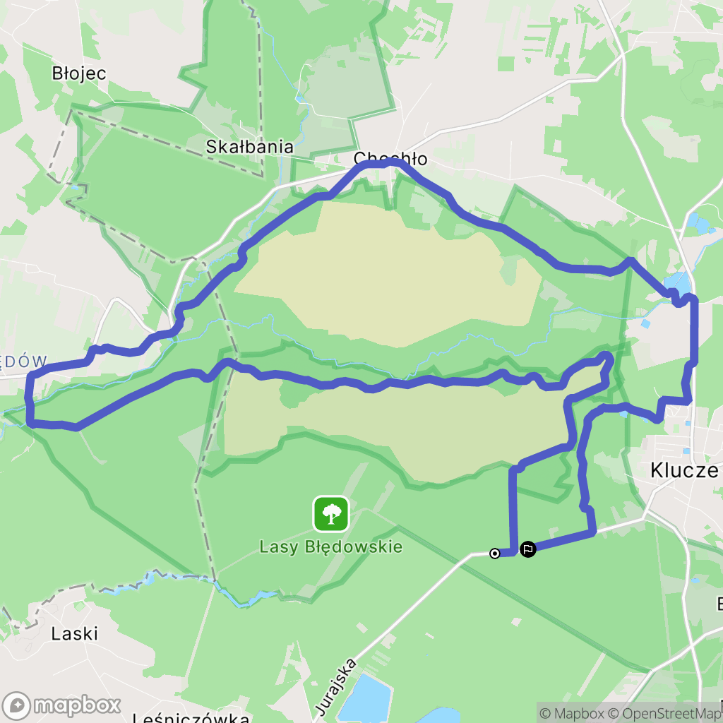 Klucze: mapa trasy - Poland