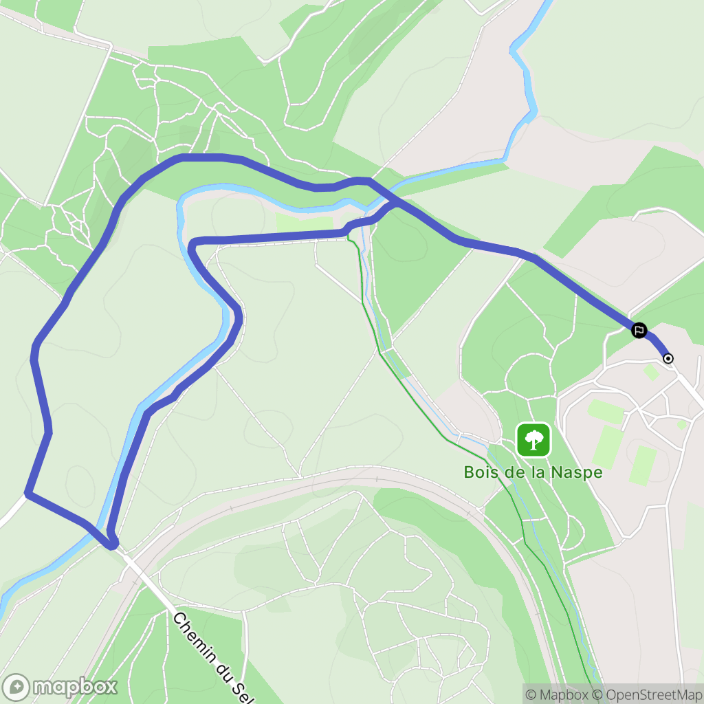 Colomiers : carte du parcours de randonnée - France