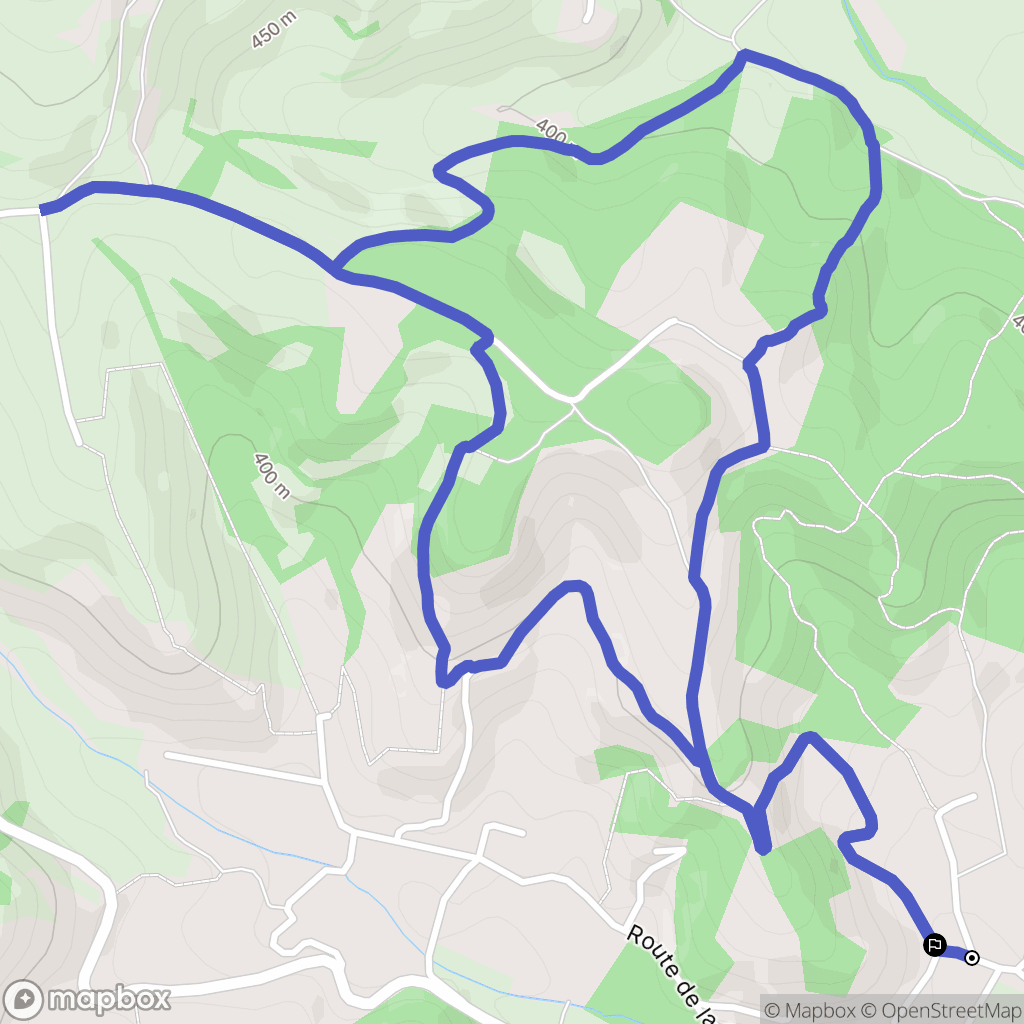 Saint-Vérand : carte du parcours de randonnée - France