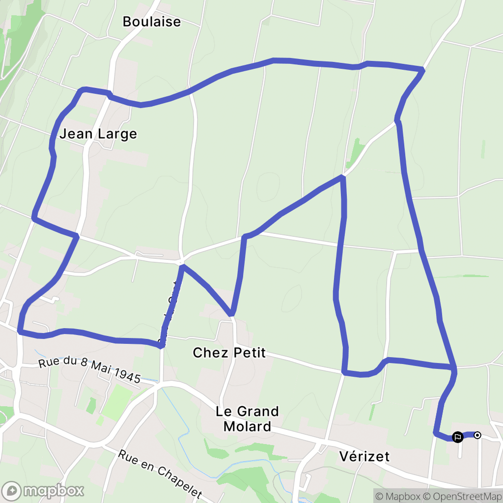 Viré : carte du parcours de randonnée - France