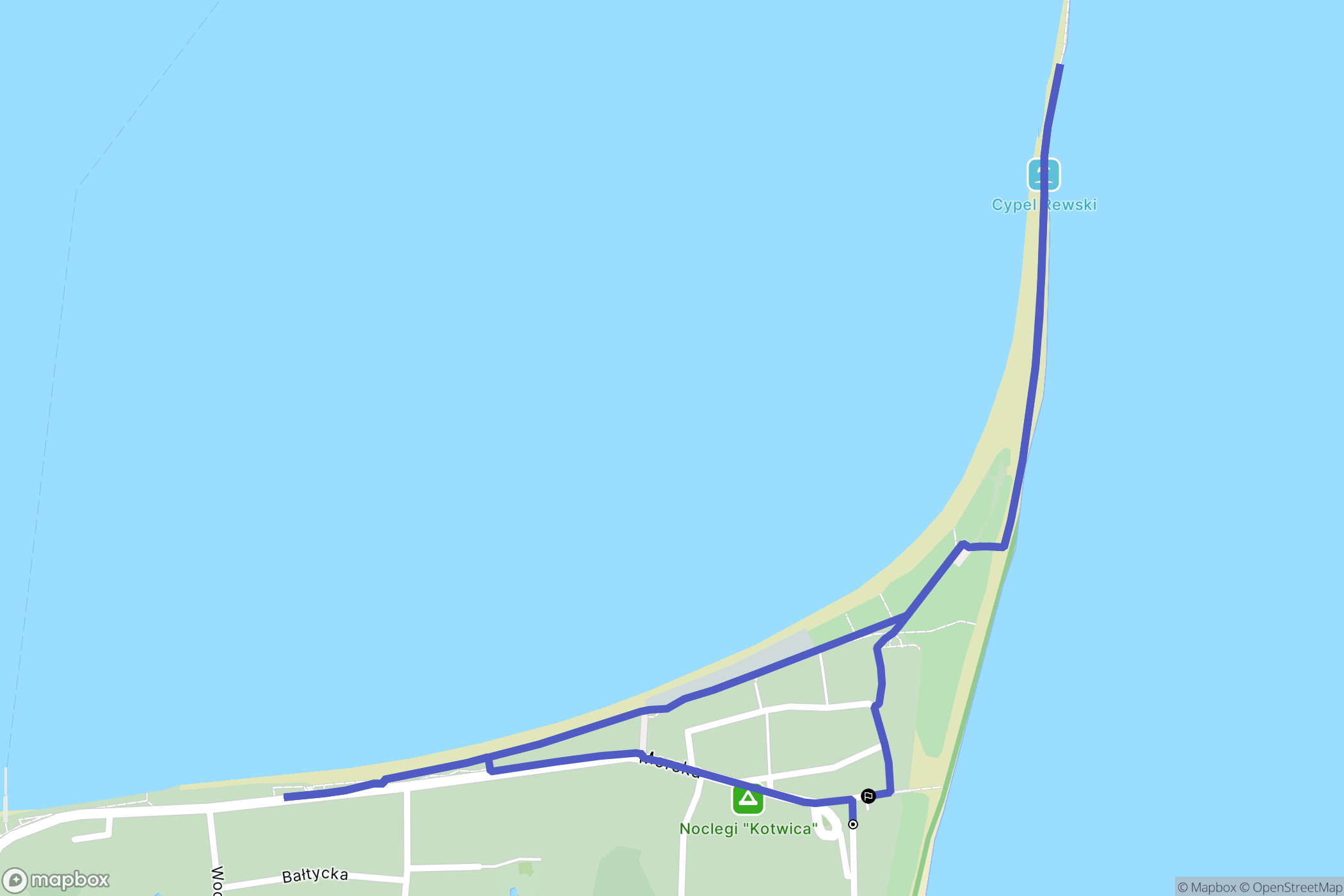 Rewa: mapa trasy - Poland