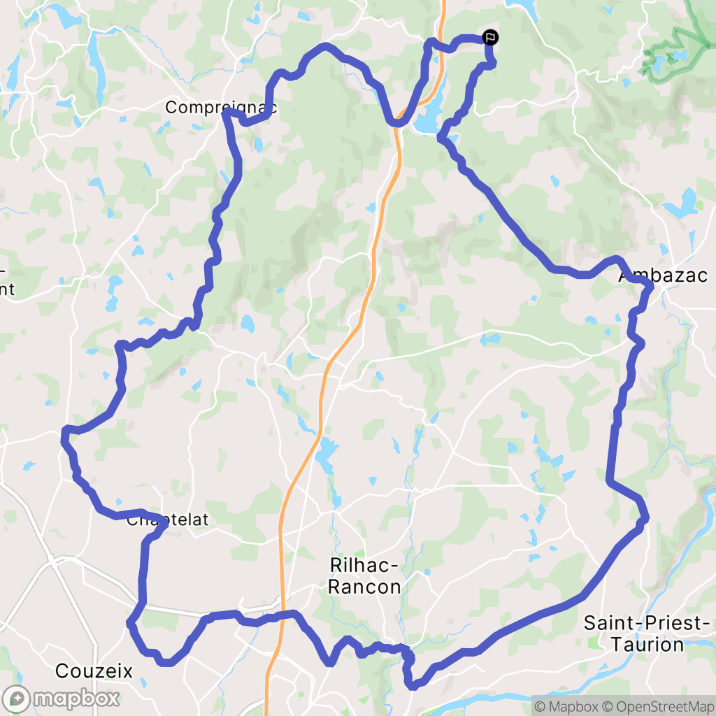 Saint-Sylvestre : carte du parcours de randonnée - France