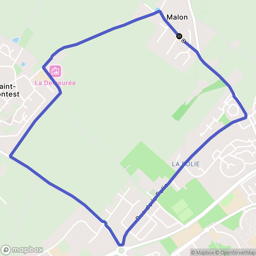 Saint-Contest : carte du parcours de randonnée - France