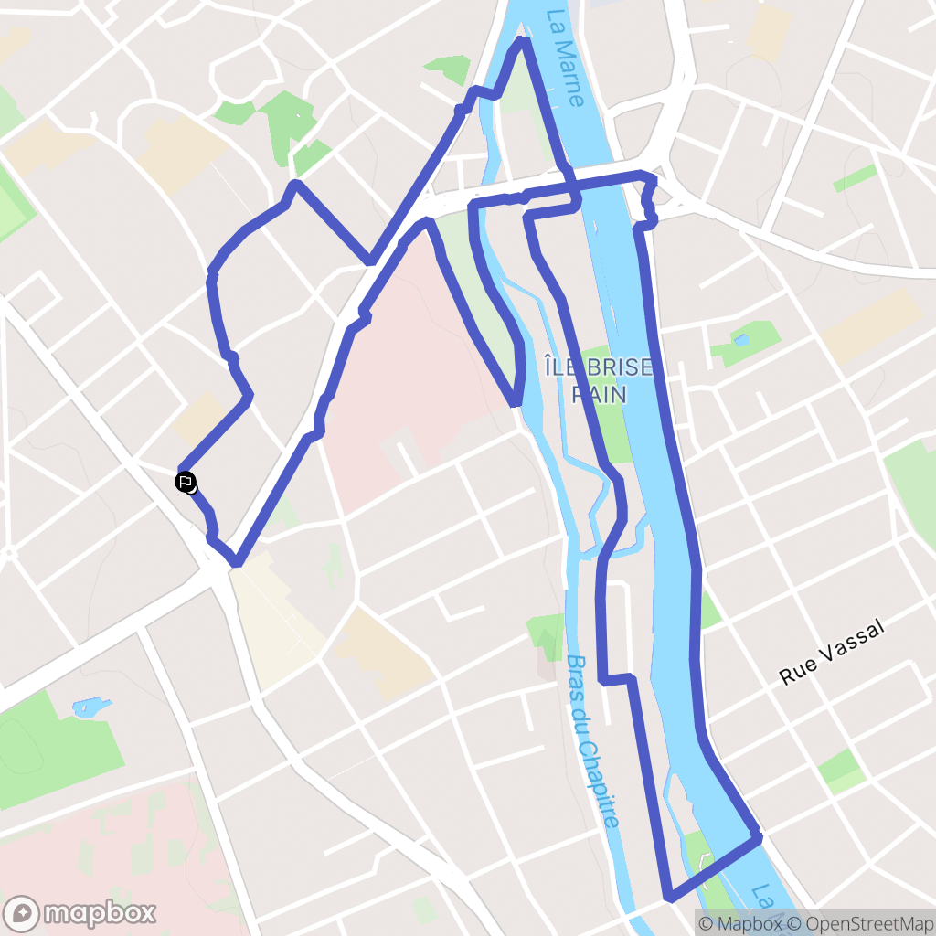 Créteil : carte du parcours de randonnée - France