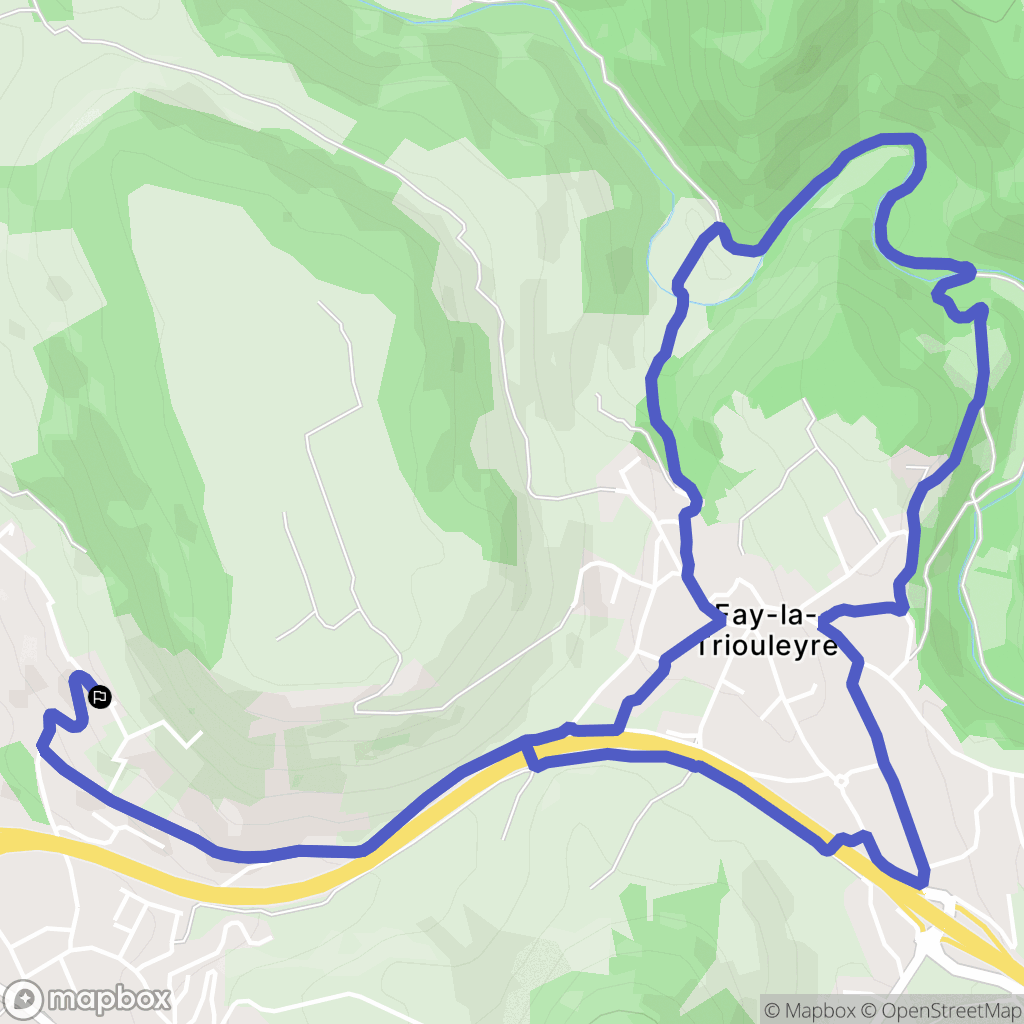 Saint-Germain-Laprade : carte du parcours de randonnée - France