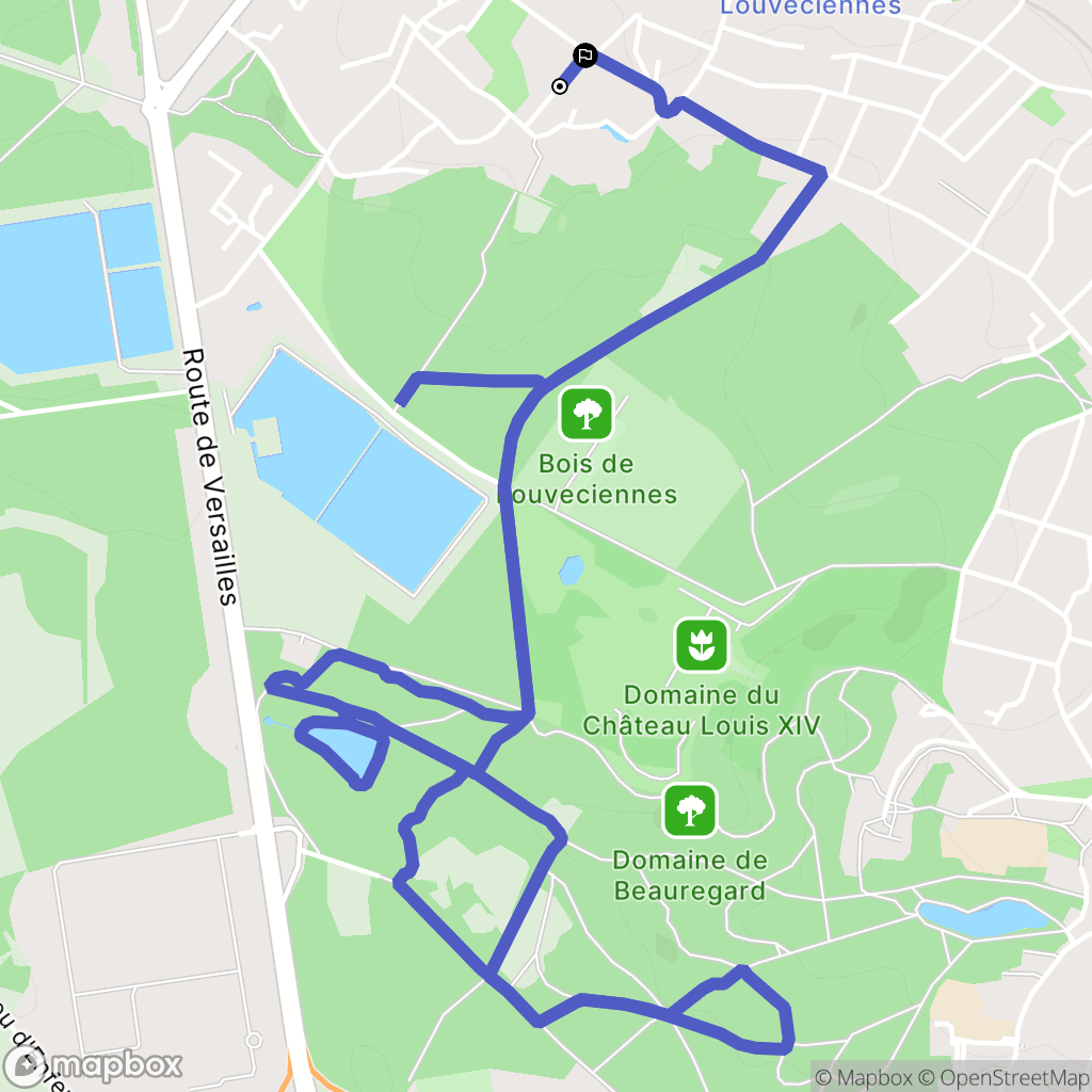 Louveciennes : carte du parcours de randonnée - France