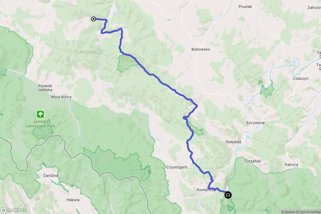 Tarnawka: mapa trasy - Poland