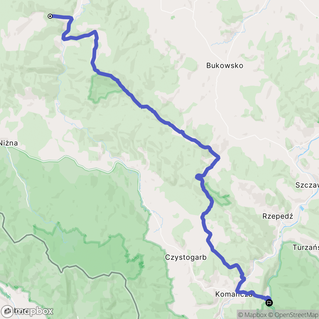 Tarnawka: mapa trasy - Poland
