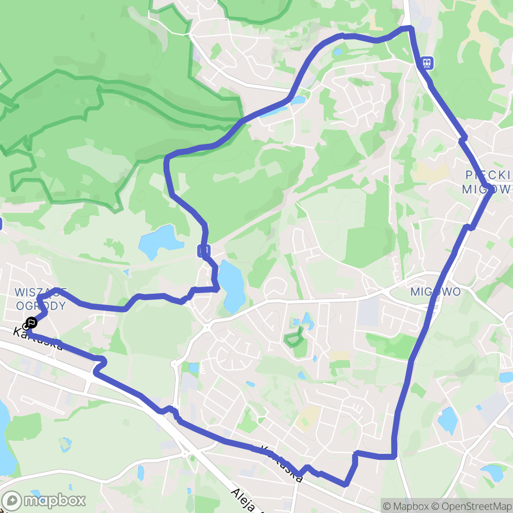 Gdańsk: mapa trasy - Poland