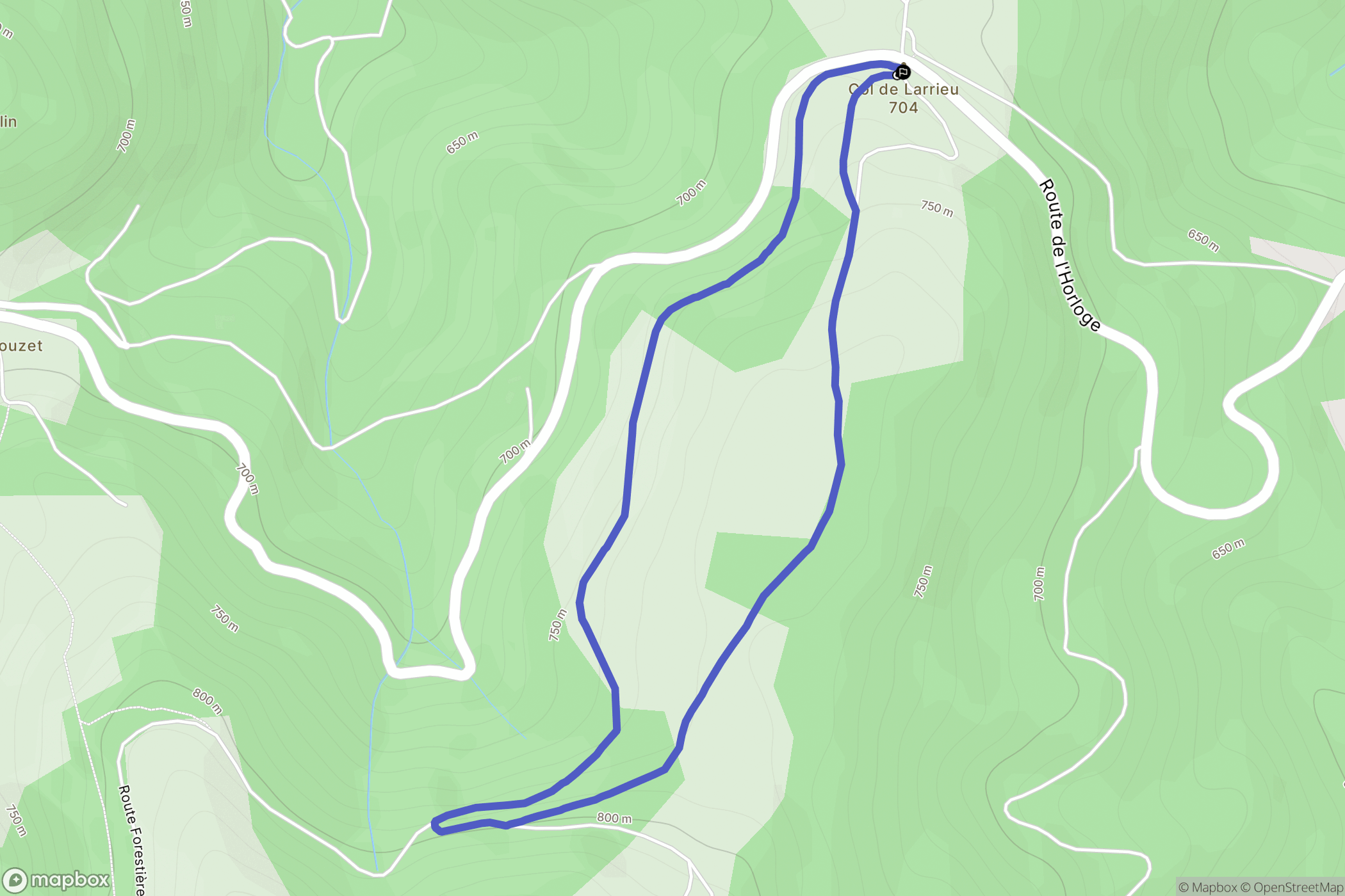 Chein-Dessus : carte du parcours de randonnée - France