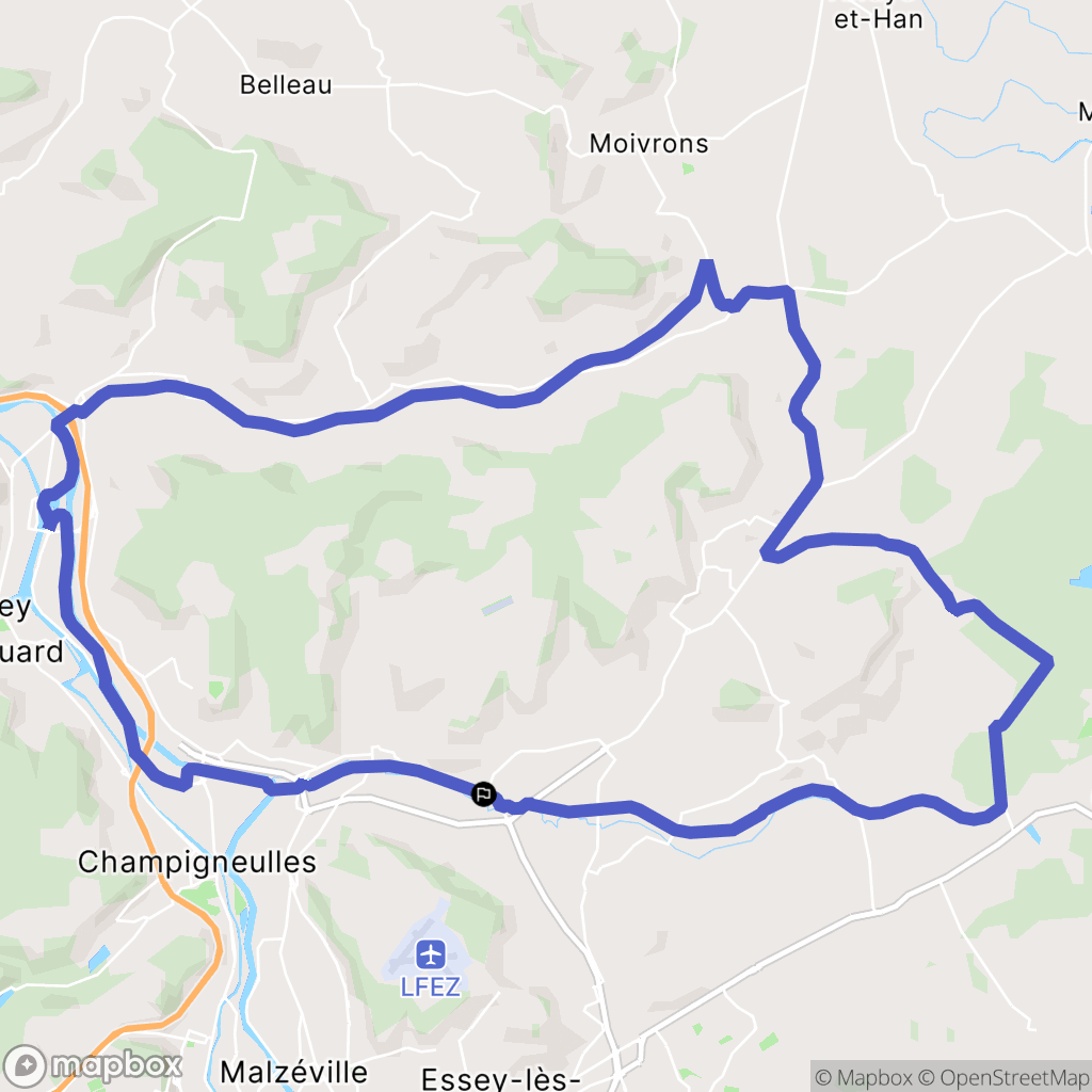 Eulmont : carte du parcours de randonnée - France
