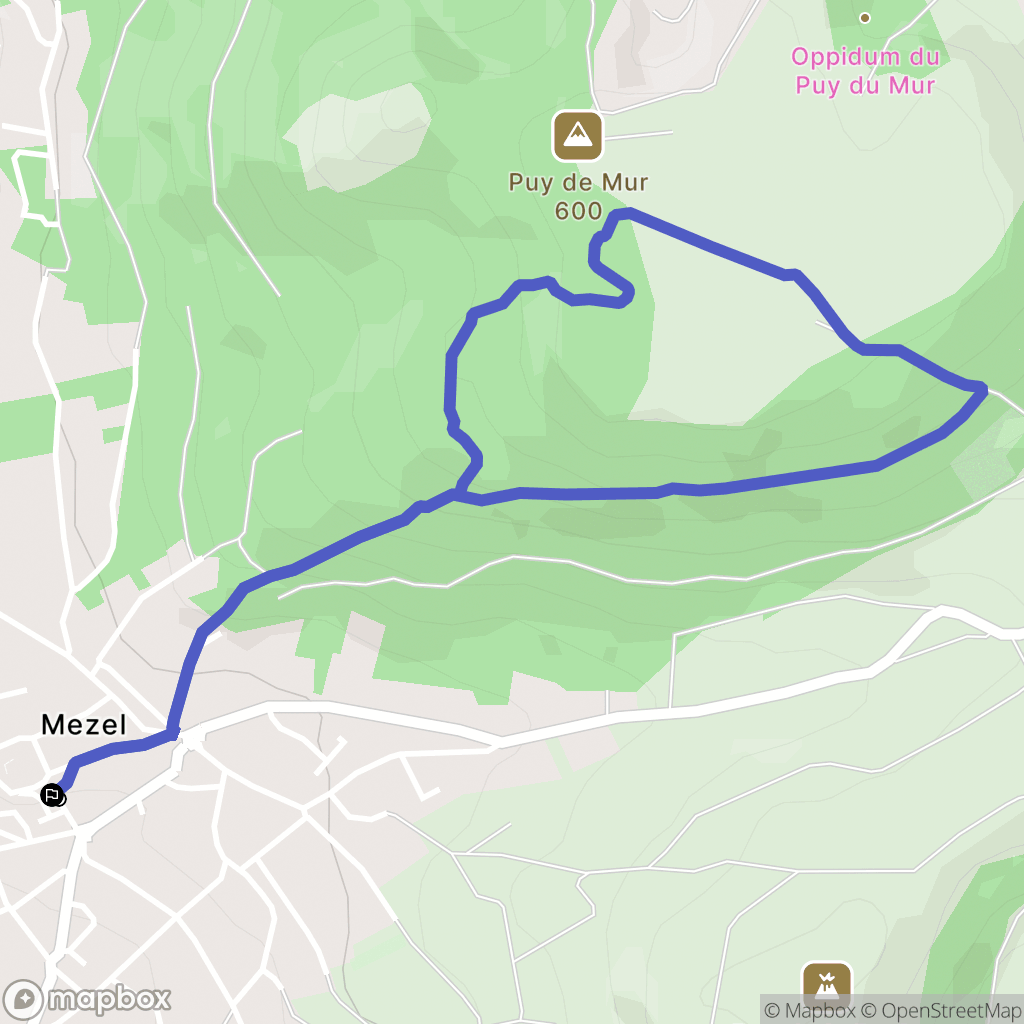 Mur-sur-Allier : carte du parcours de randonnée - France