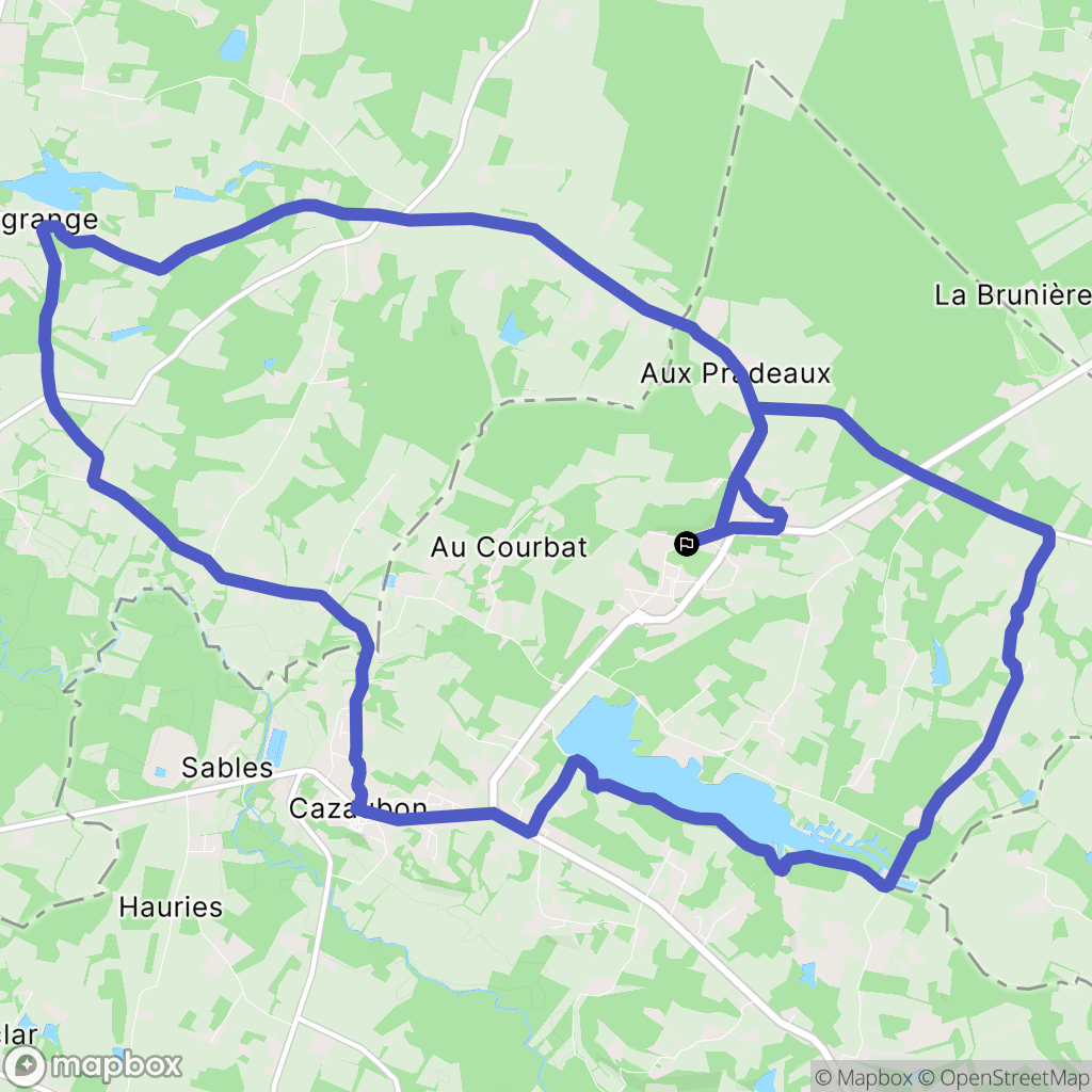Cazaubon : carte du parcours de randonnée - France