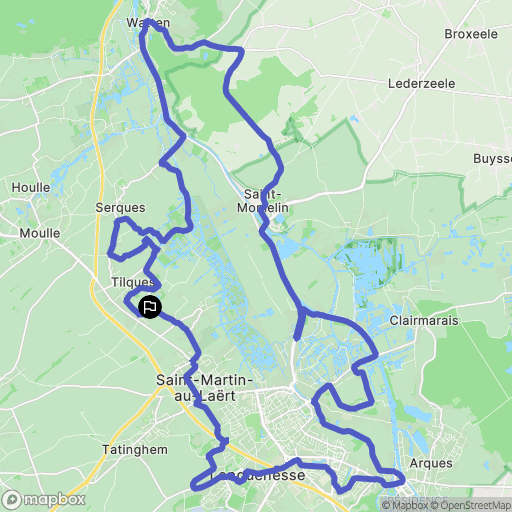 Tilques : carte du parcours de randonnée - France